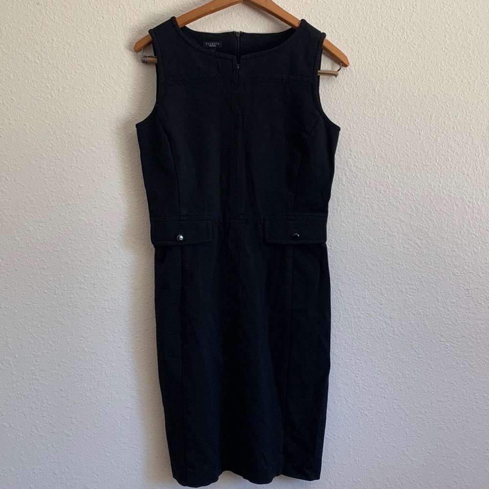 Talbots Black Shift Dress Sleeveless SZ XS